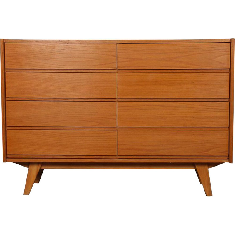 Vintage wooden chest of drawers by Jiri Jiroutek, model U-453, 1960