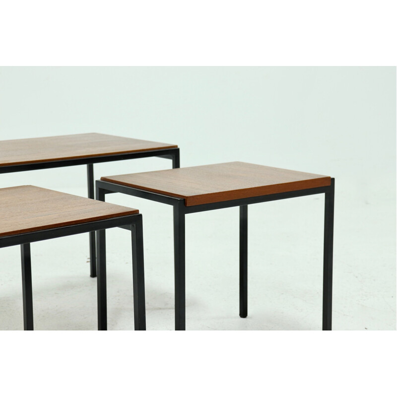 Tables gigognes vintage pastoe Série japonaise par Cees Braakman 1960