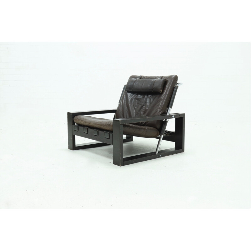 Vintage Brutalist Lounge Chair by Sonja Wasseur Dutch 1970s