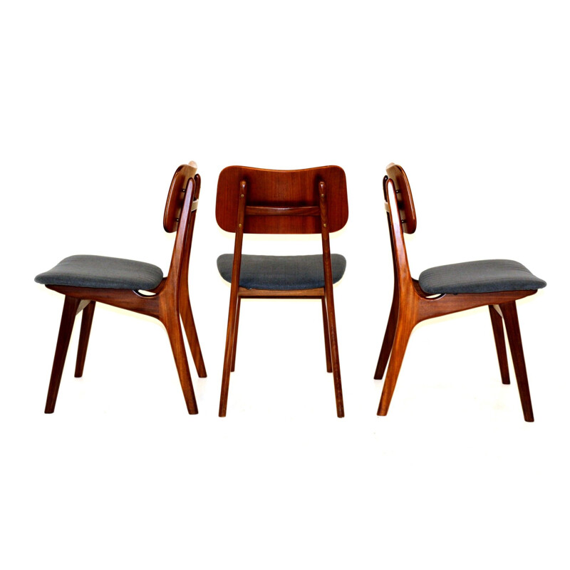 Set of 4 vintage chairs Knud Faerch, Slagelse Møbelfabrik, Denmark, 1960