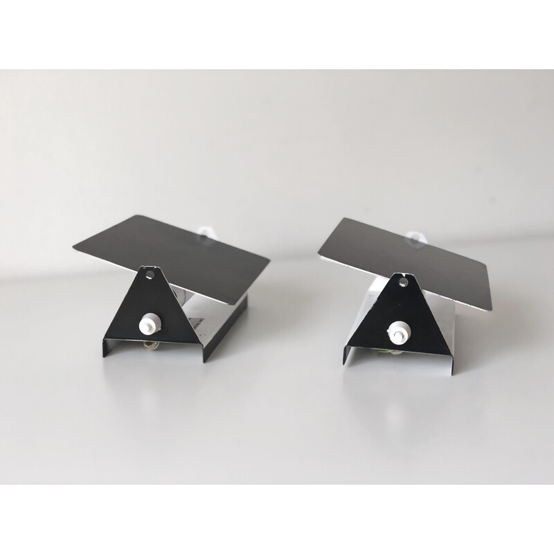 Pair of Vintage CP1 Les Arcs wall lights by Charlotte Perriand for Steph Simon 1960s