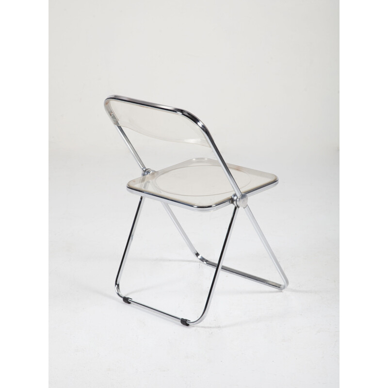 Set of 4 vintage Plia Folding Chairs by Giancarlo Piretti for Castelli Anonima Castelli, 1960s