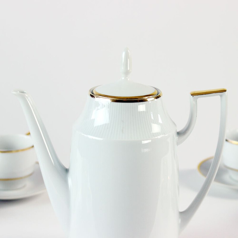 Midcentury Porcelain TeaCoffee Set, Czechoslovakia 1960s