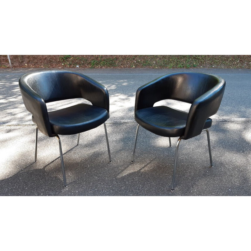 Pair of Vintage conference armchairs 1960