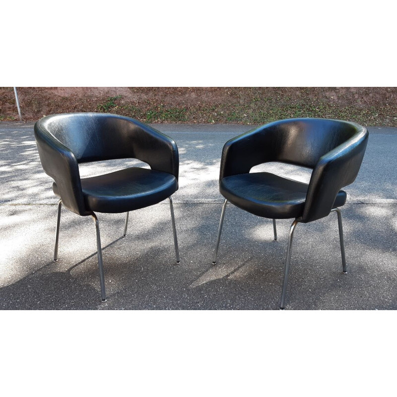 Pair of Vintage conference armchairs 1960