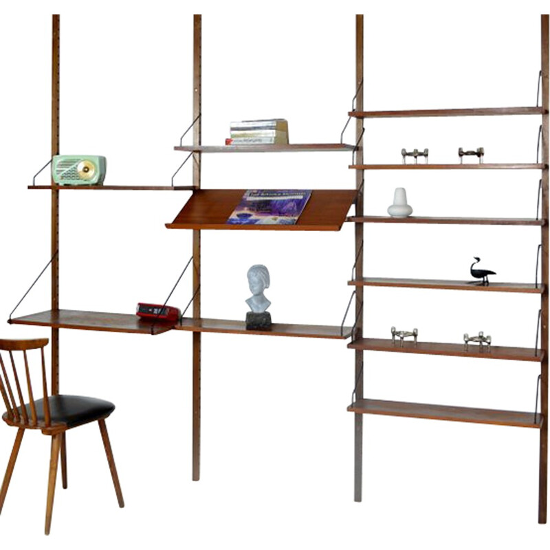 Bibliothèque modulable "Royal System" avec bureau, Poul CADOVIUS - 1958