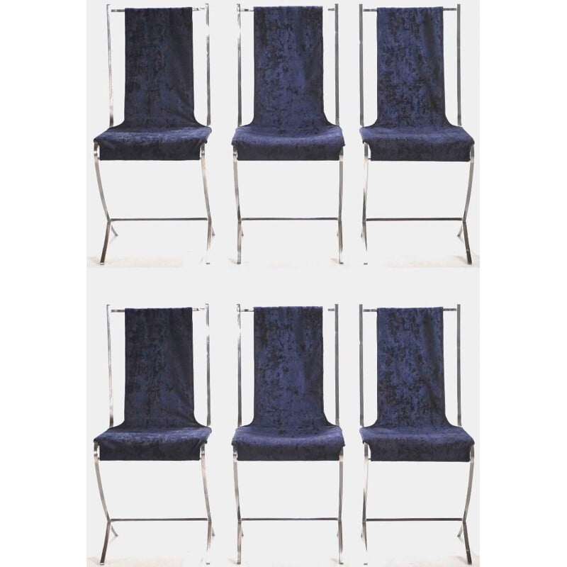 Set de 6 chaises vintage Pierre Cardin pour Maison Jansen 1970