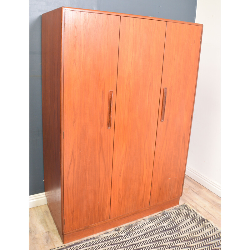 Vintage three doors teak cabinet restored G Plan Fresco by Viktor Wilkins 1960