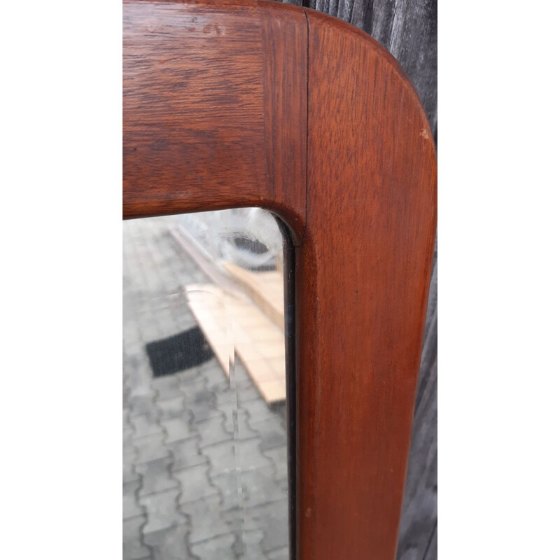 Vintage Mirror Teak Scandinavian 1950's