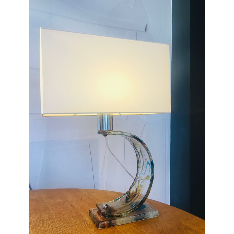 Lampe vintage verre murano