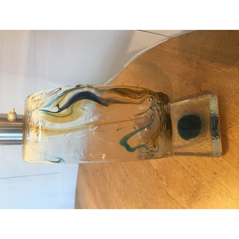 Lámpara vintage de cristal de murano