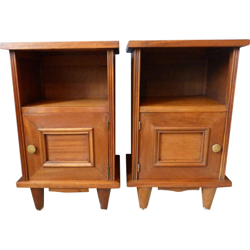 Pair of night stands in mahogany - 1950s