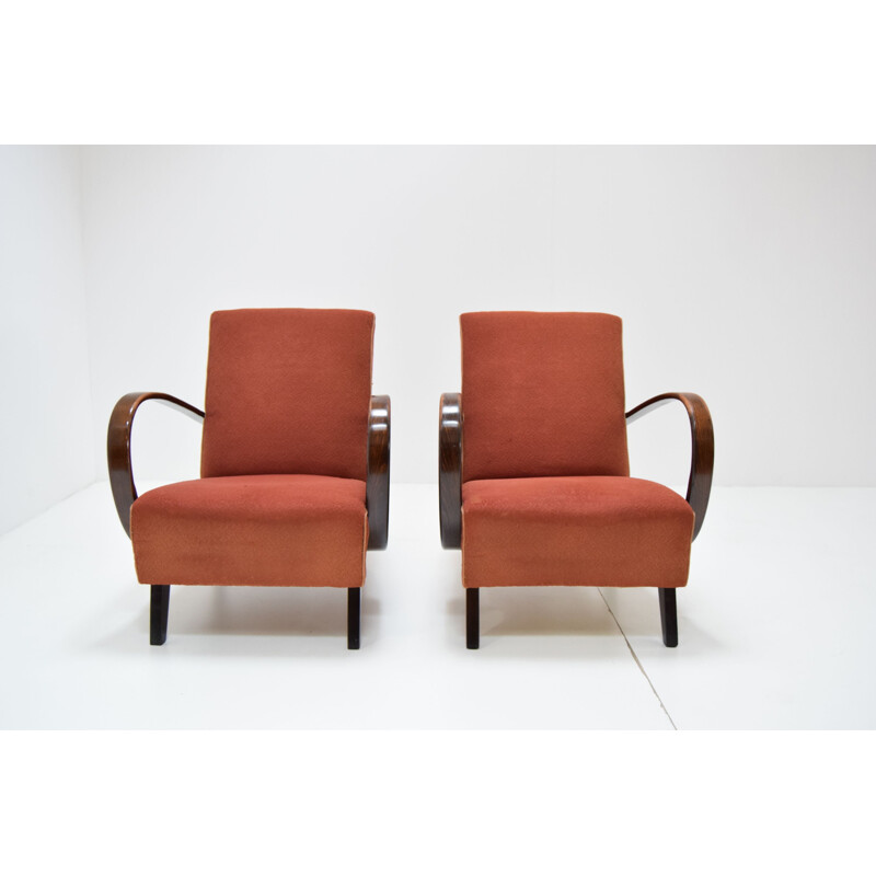 Pair of mid-century Armchairs by Jindrich Halabala,1950s