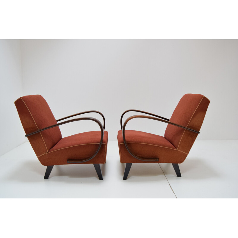 Pair of mid-century Armchairs by Jindrich Halabala,1950s