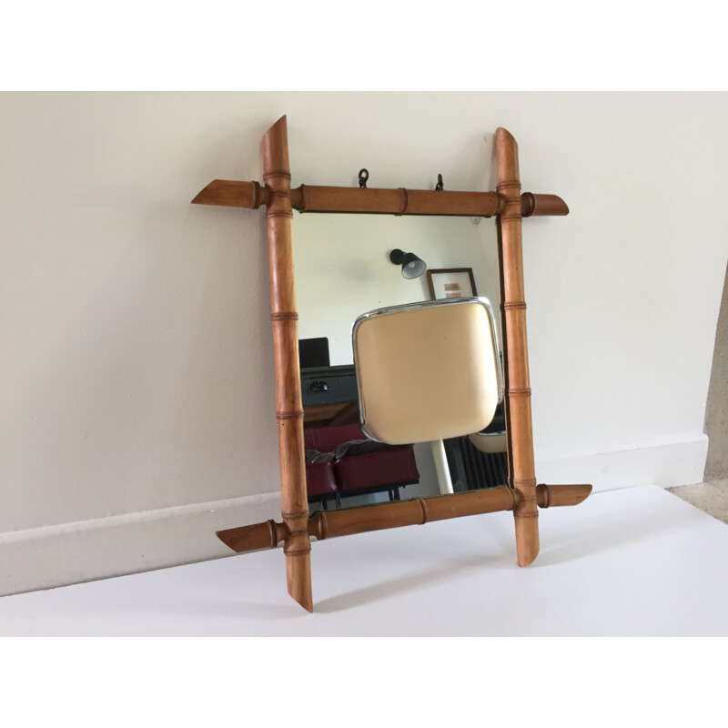 Miroir vintage Bambou 1950