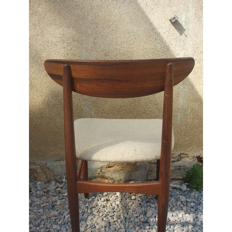 Set of 4 vintage chairs in Scandinavian Rosewood