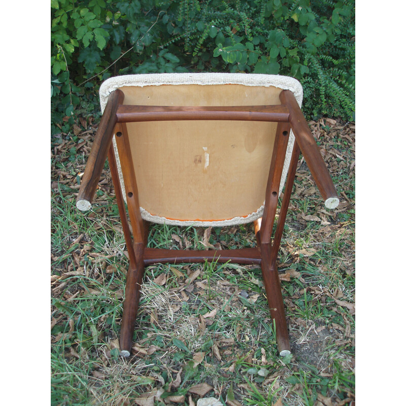 Set of 4 vintage chairs in Scandinavian Rosewood