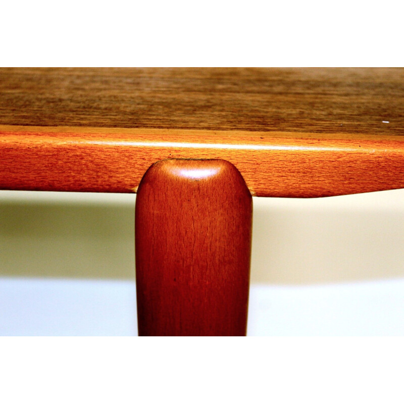 Vintage teak and beech dining table, Sweden 1960