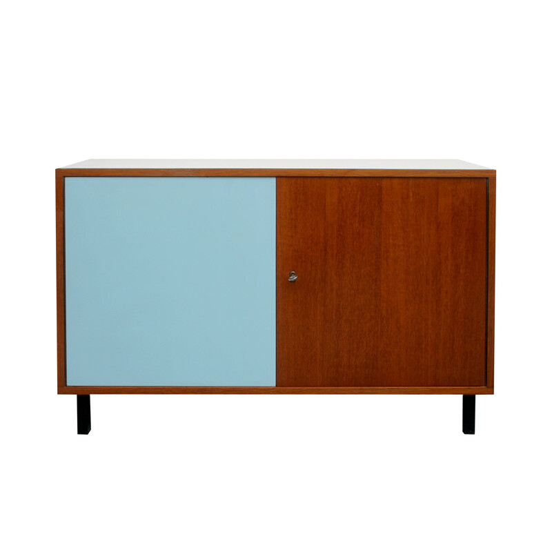 Petit buffet vintage en teck et formica 1960