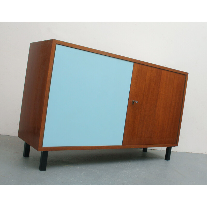 Petit buffet vintage en teck et formica 1960