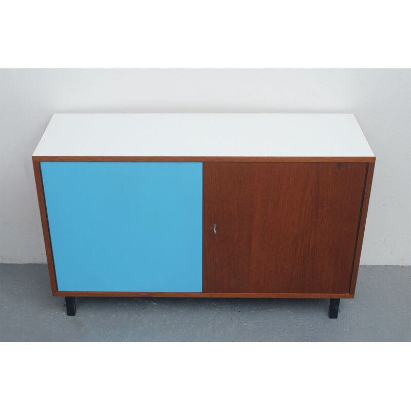 Petit buffet vintage en teck et formica 1960