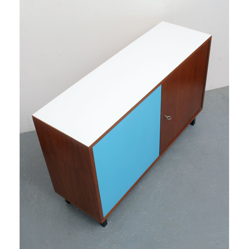 Little vintage highboard in teak and formica 1960s