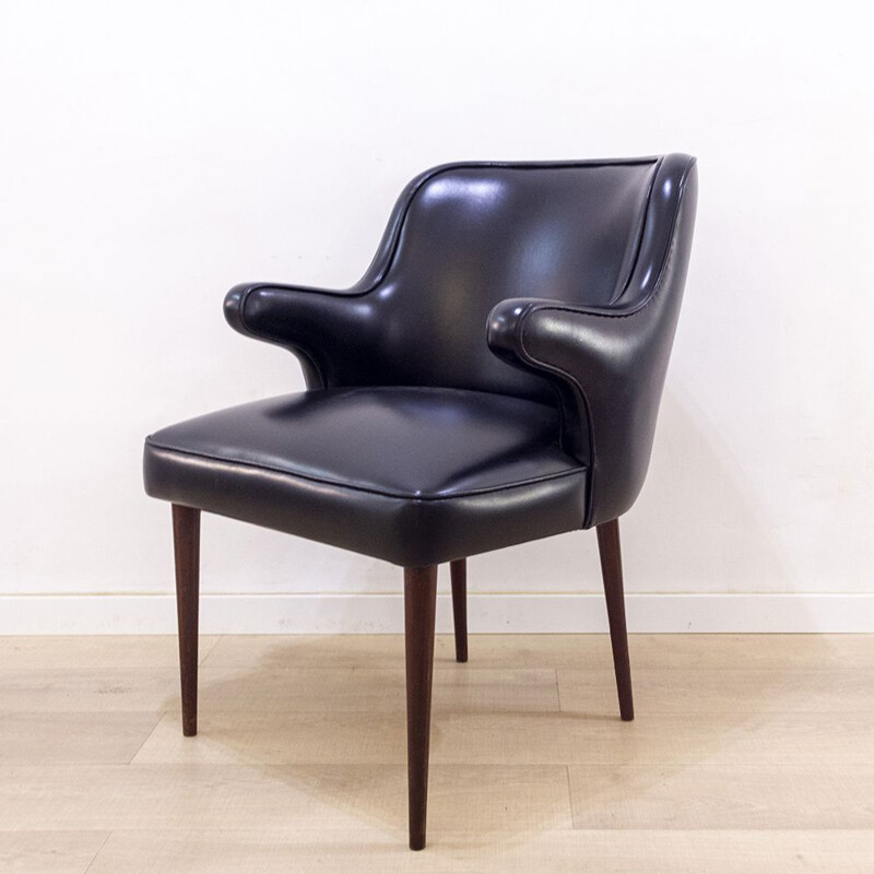 Mid Century Leatherette Armchair