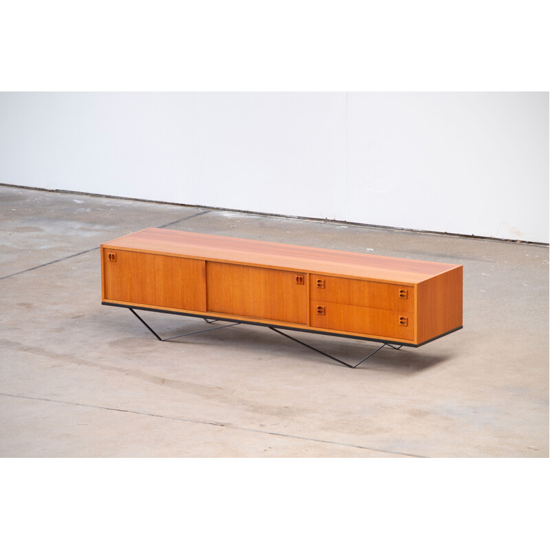 Long vintage minimalist sideboard Scandinavian 1960's