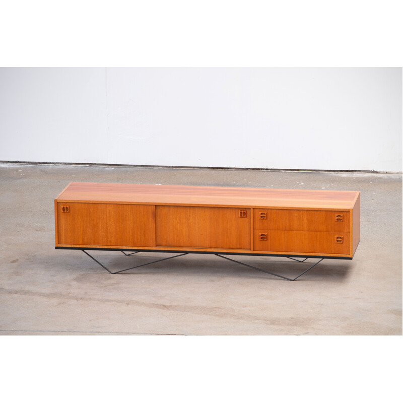 Long vintage minimalist sideboard Scandinavian 1960's