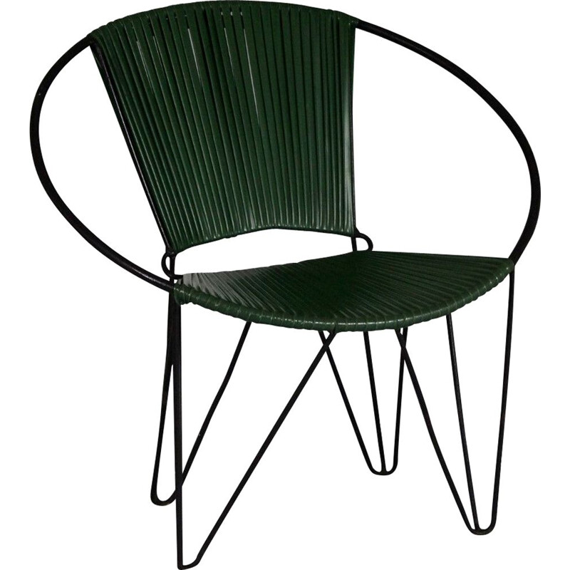 Vintage Plastic and Wire Chair, 1960s