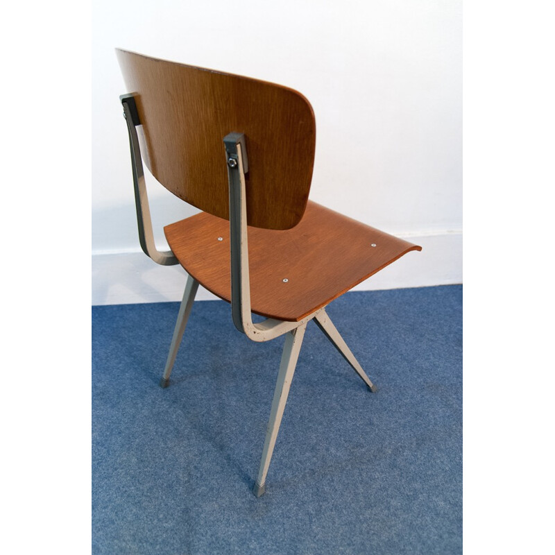 Chaise vintage "Result" Ahrend de Cirkel en métal et bois, Friso KRAMER - 1960