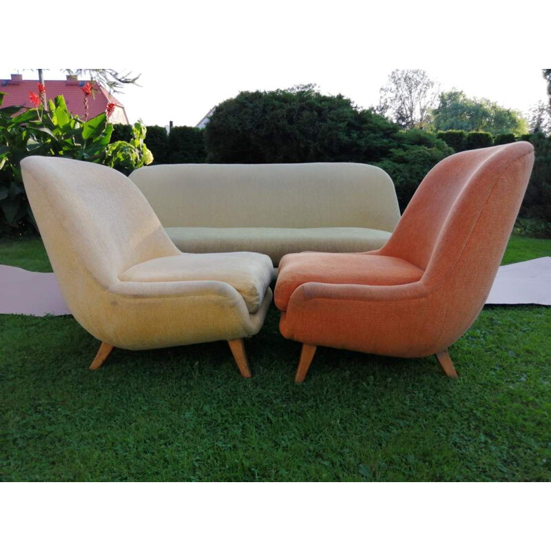 Set of armchairs and sofa Walter Knoll 1960