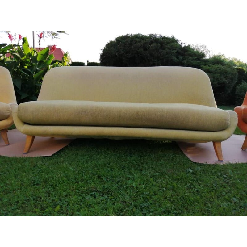 Set of armchairs and sofa Walter Knoll 1960