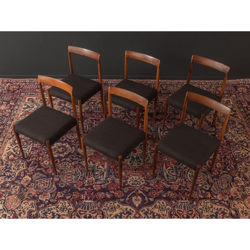 Set of 6 Vintage dining chairs Lubke Scandinavian 1960s