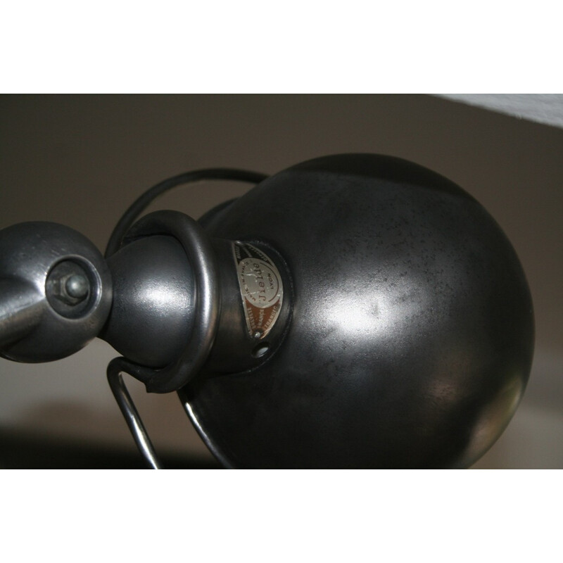 3 graphite black arm chandelier, JIELDE - 1950s 