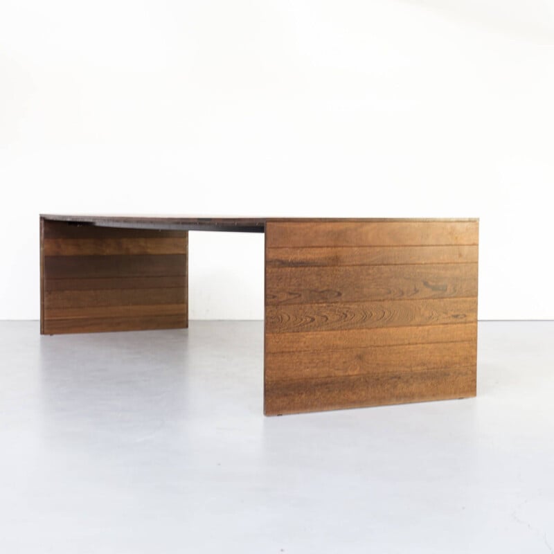 Vintage Henk Vos 'black kabbes' dining table for Linteloo 1994