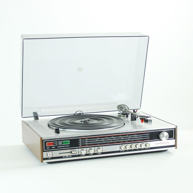 Gramophone Radio vintage Europhone Rdg 3000, Italy  1970