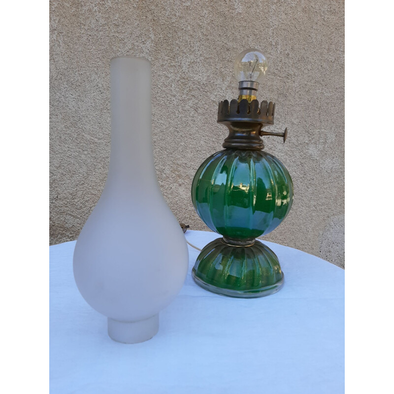 Vintage Murano bollamp met gouden parels 1970