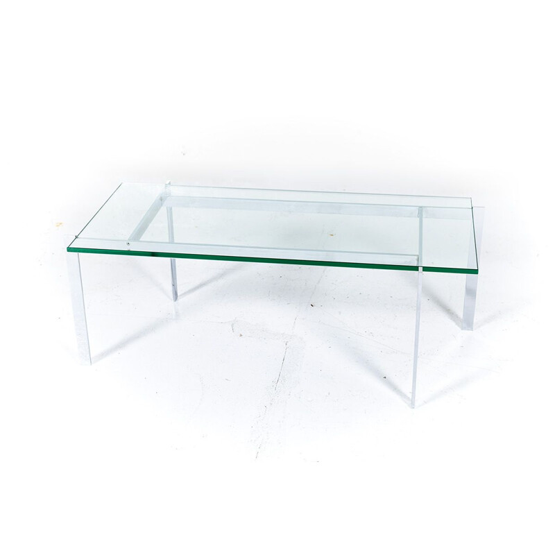 Vintage Glass Coffee Table, 1960s