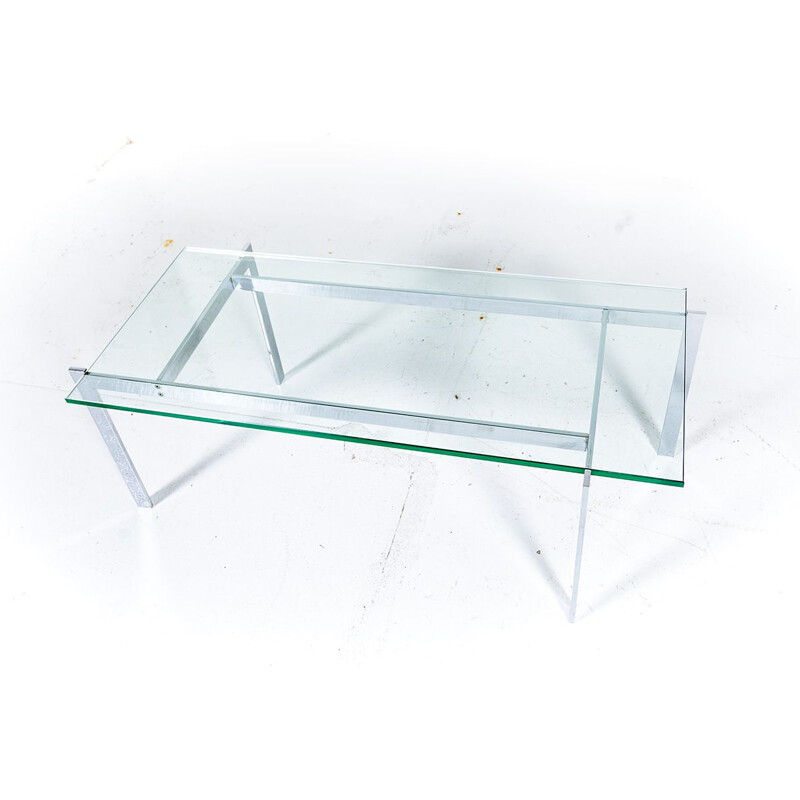 Vintage Glass Coffee Table, 1960s