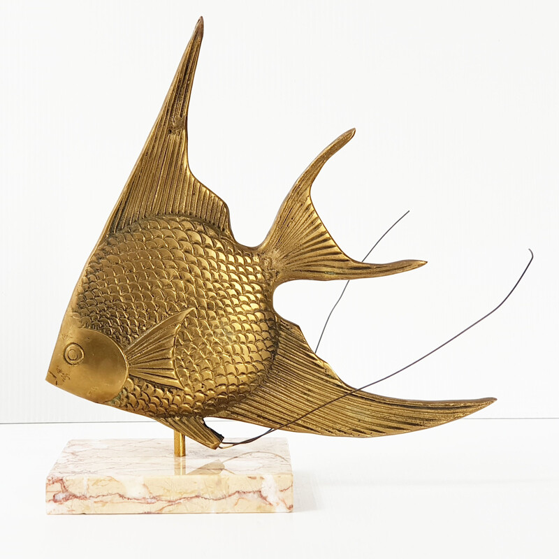 Poisson vintage en bronze, 1950