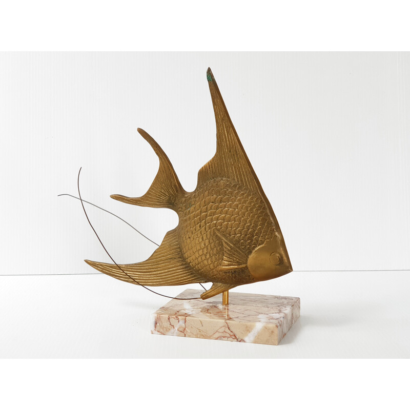 Poisson vintage en bronze, 1950