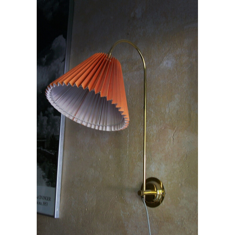 Vintage Brass Swivel Multi-Adjustable Brass Wall Light Danish 1950s