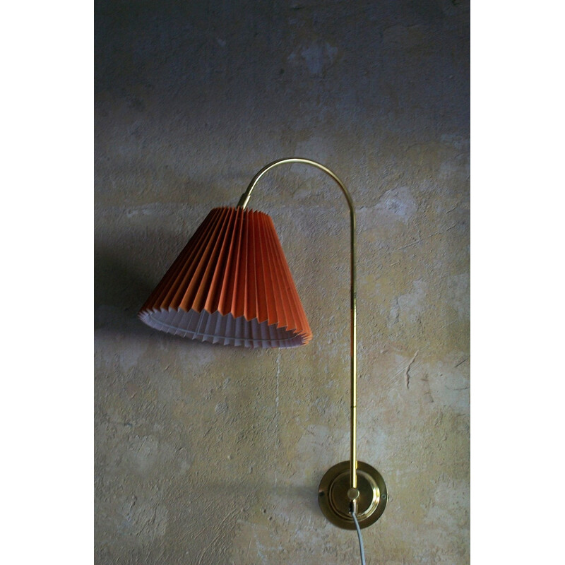 Vintage Brass Swivel Multi-Adjustable Brass Wall Light Danish 1950s