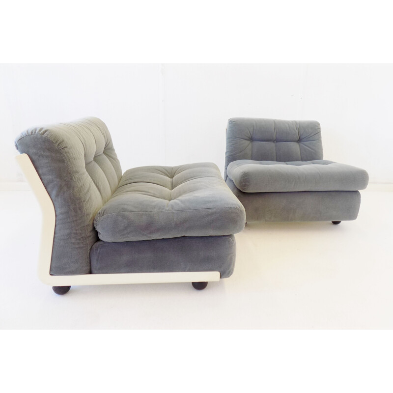 Pair of vintage loungechairs by Mario Bellini C&B Italia Amanta 1970s