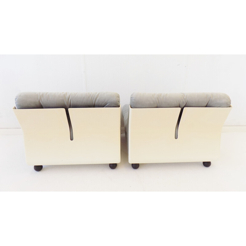 Pair of vintage loungechairs by Mario Bellini C&B Italia Amanta 1970s