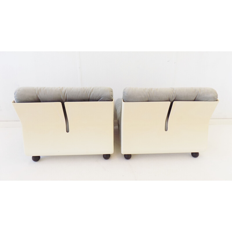 Paire de fauteuils lounges vintage de Mario Bellini C&B Italia Amanta 1970