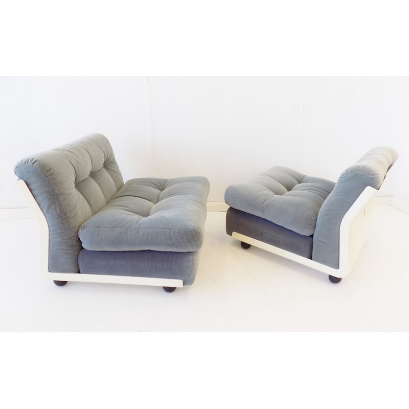 Pair of vintage loungechairs by Mario Bellini C&B Italia Amanta 1970s