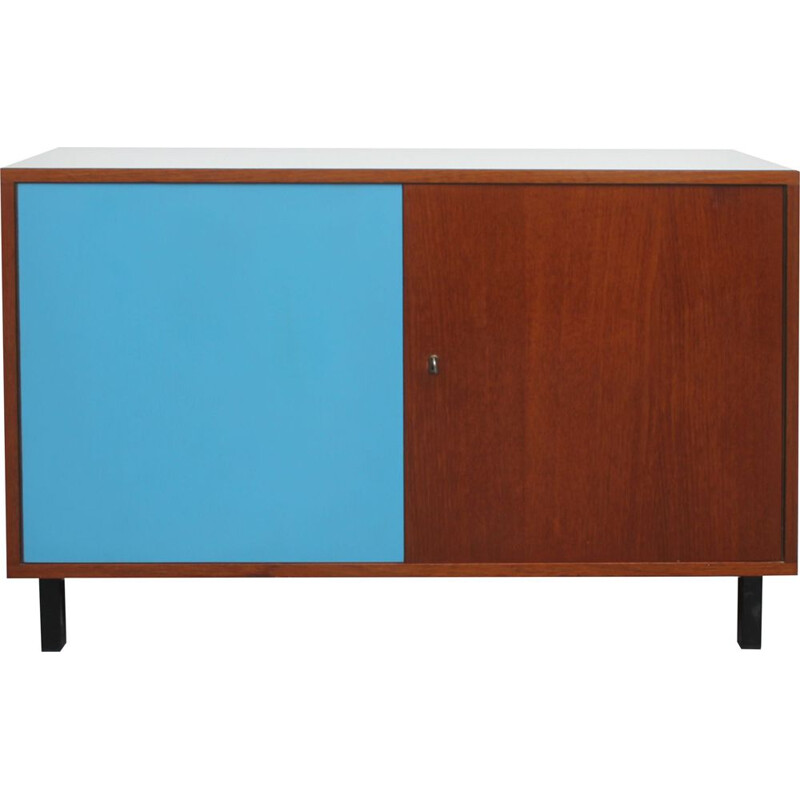 Little vintage highboard in teak and formica 1960s