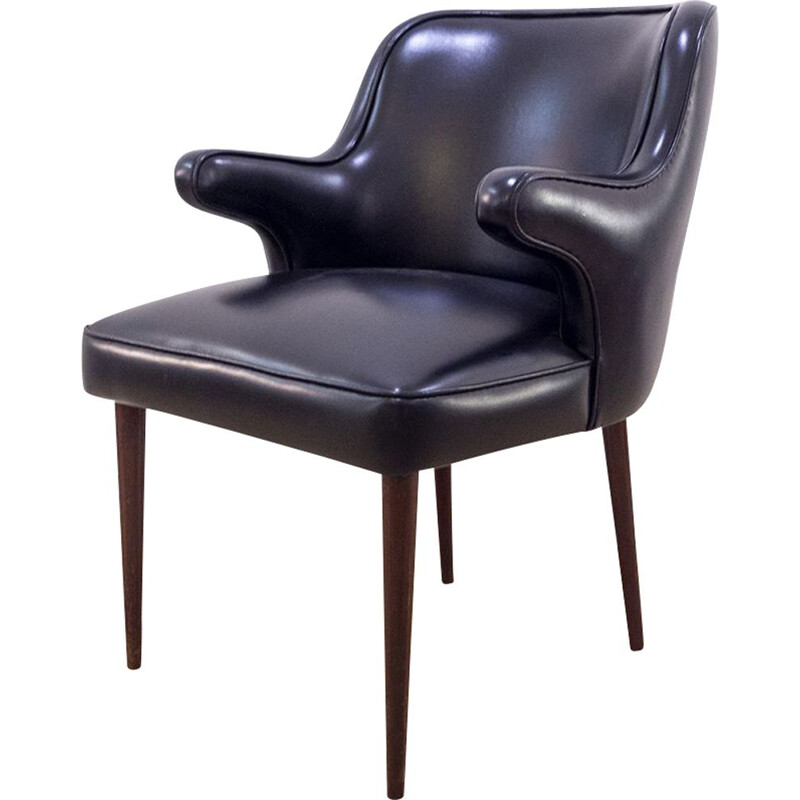 Mid Century Leatherette Armchair